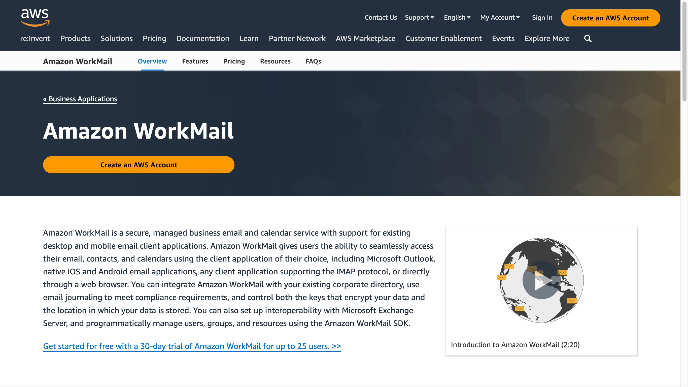 Amazon Workmail คือบริการอีเมล แหล่งปิด