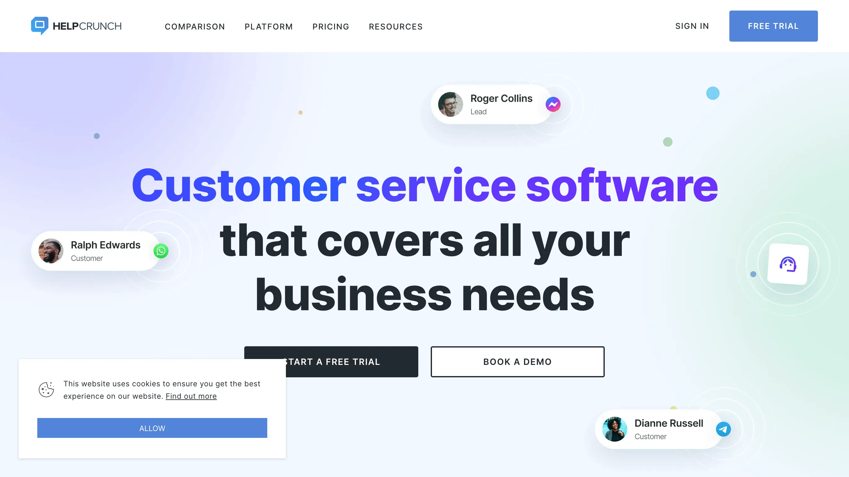 HelpCrunch คือบริการอีเมล แหล่งปิด