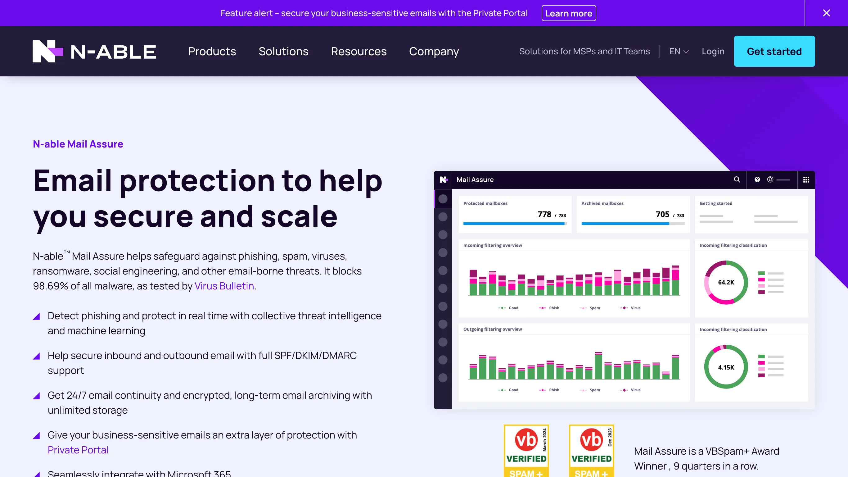 N‑able Mail Assure คือบริการอีเมล แหล่งปิด