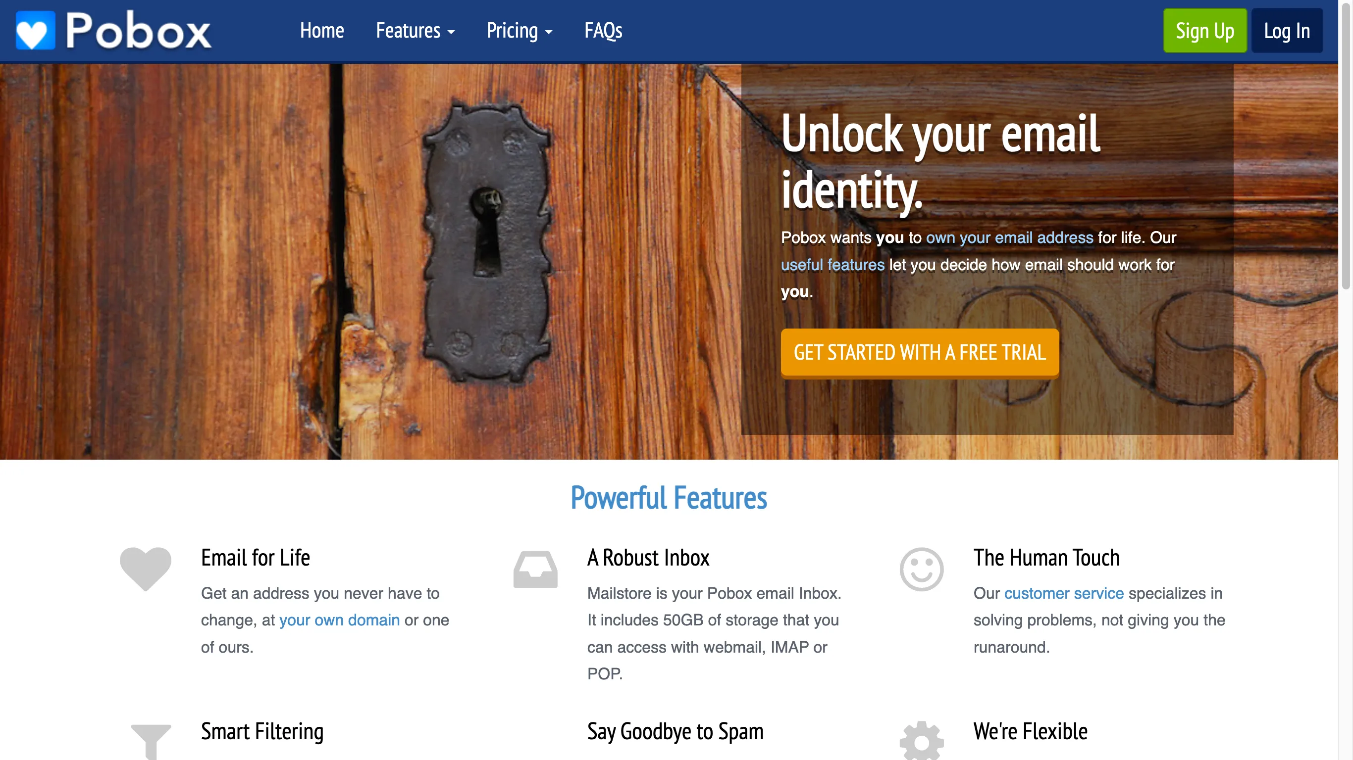 Pobox คือบริการอีเมล แหล่งปิด