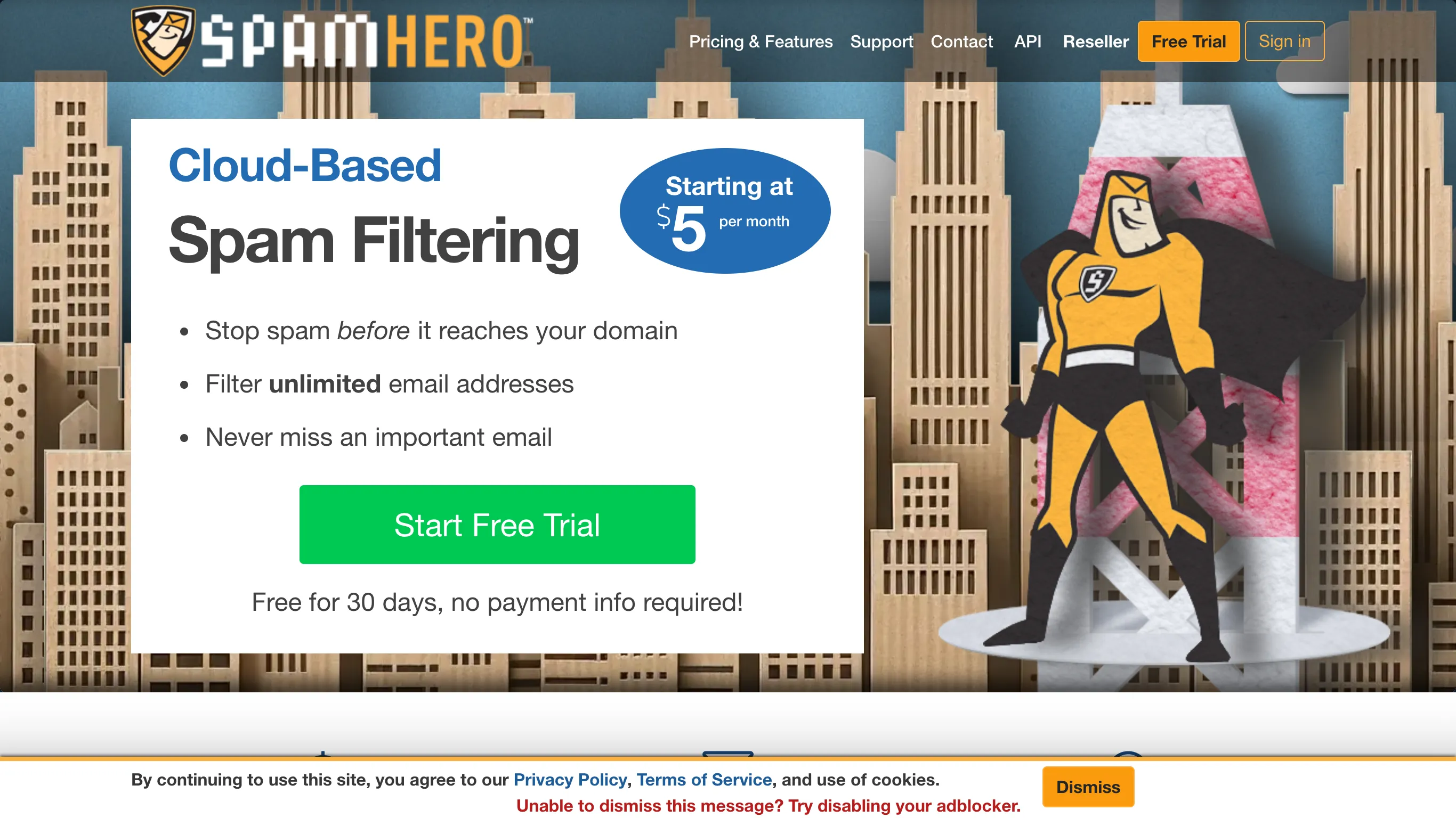Spam Hero คือบริการอีเมล แหล่งปิด