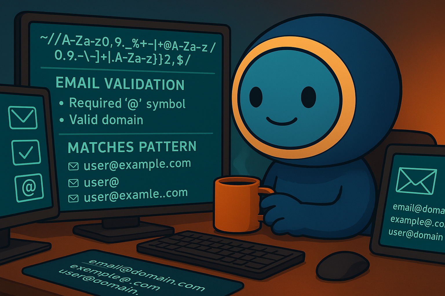 电子邮件正则表达式 JavaScript 和 Node.js