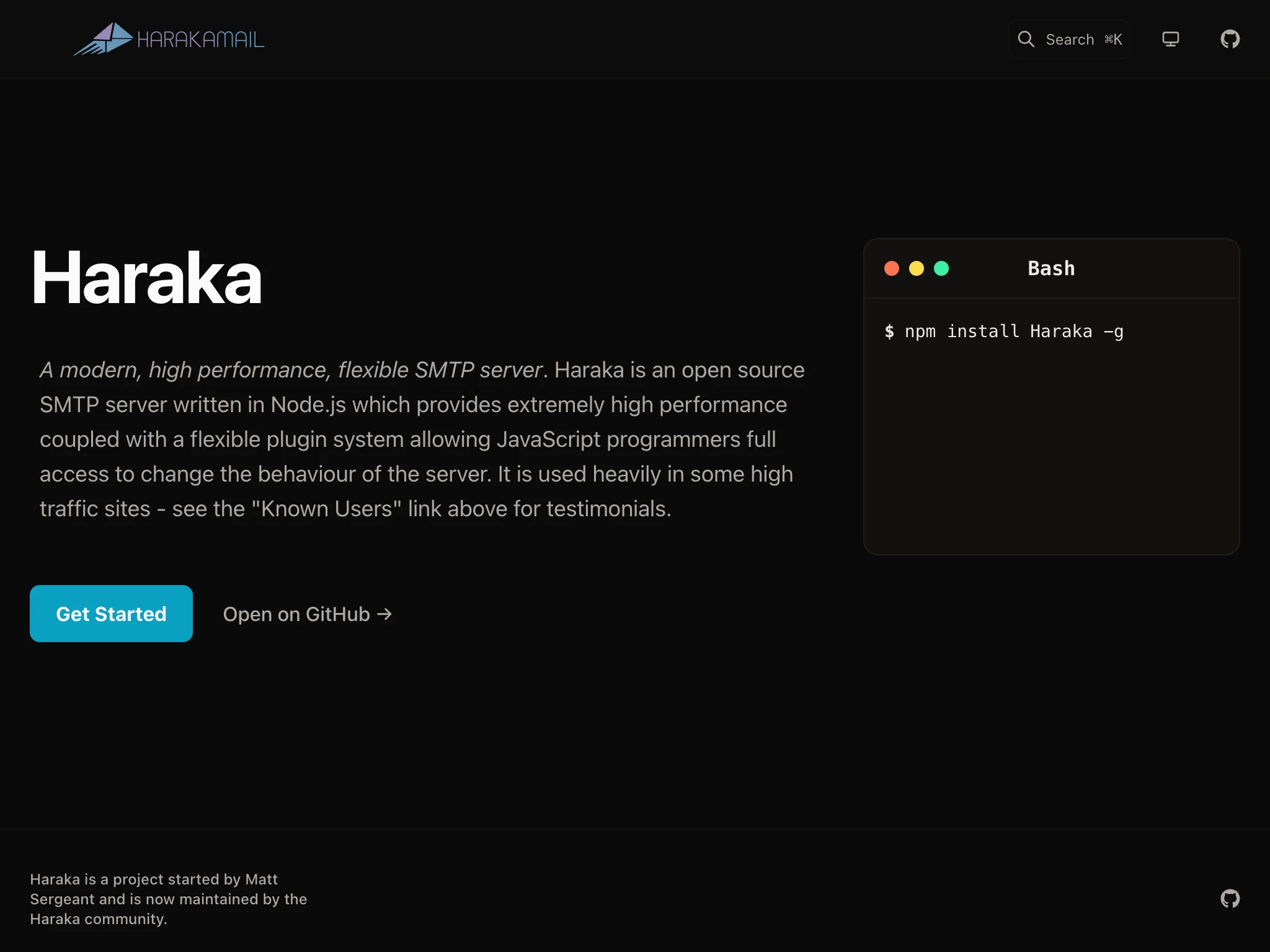 Haraka is an open-source email server for FreeBSD.