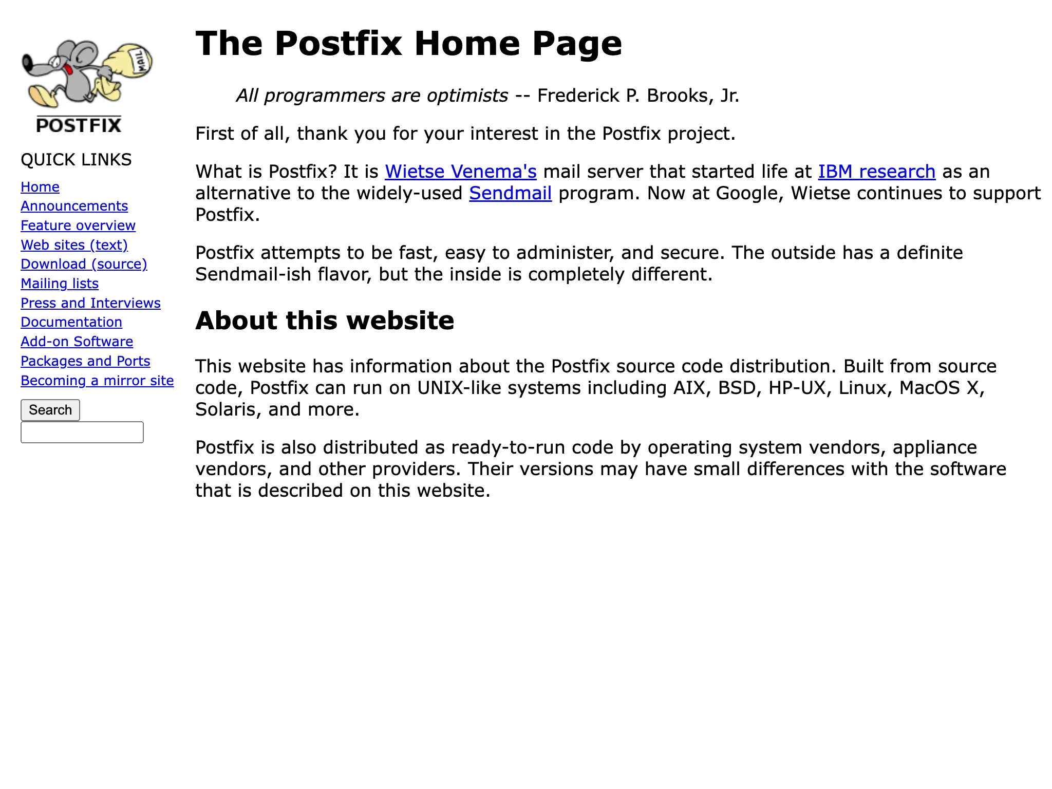 Postfix is an open-source email server for FreeBSD.